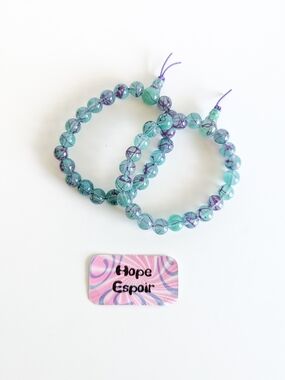Y2K Vintage Power Bead / Good Fortune Bracelet Set - Hope